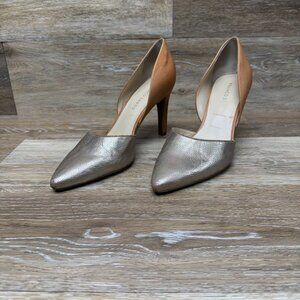 Franco Sarto Women's Arrow Pumps Platinum Metallic Size 9.5 M